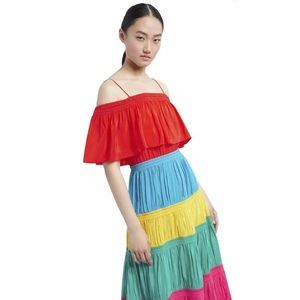 NWT Alice + Olivia Kia Color-block Tiered Dress